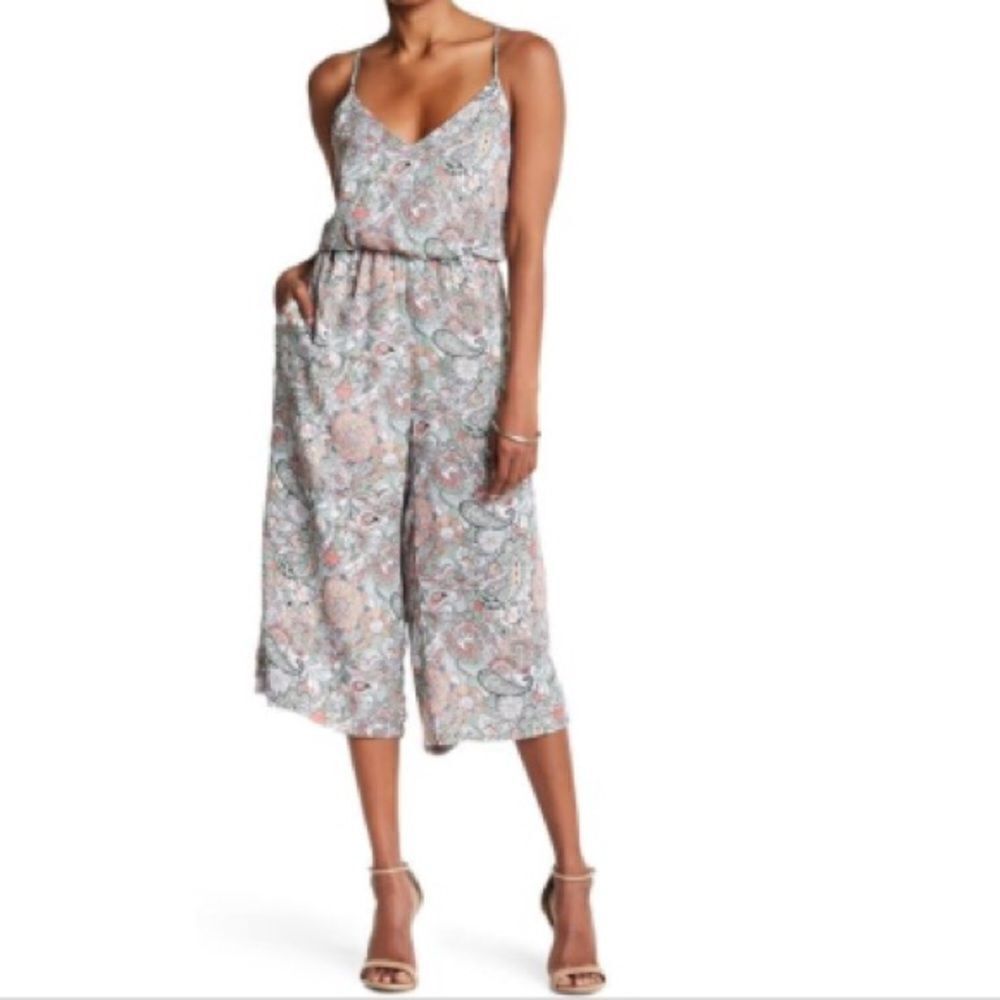 Cupcakes and Cashmere Gayle Paisley Jumpsuit Size